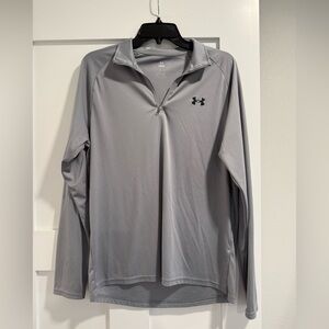 Under Armour Silver Long Sleeve Quarter Zip